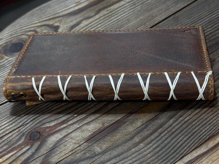 Handmade Leather Wallet Case for OnePlus: Wireless Charge, Card Slots
