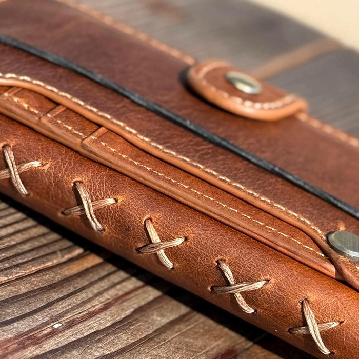 Handmade Leather Wallet Case for OnePlus: Wireless Charge, Card Slots