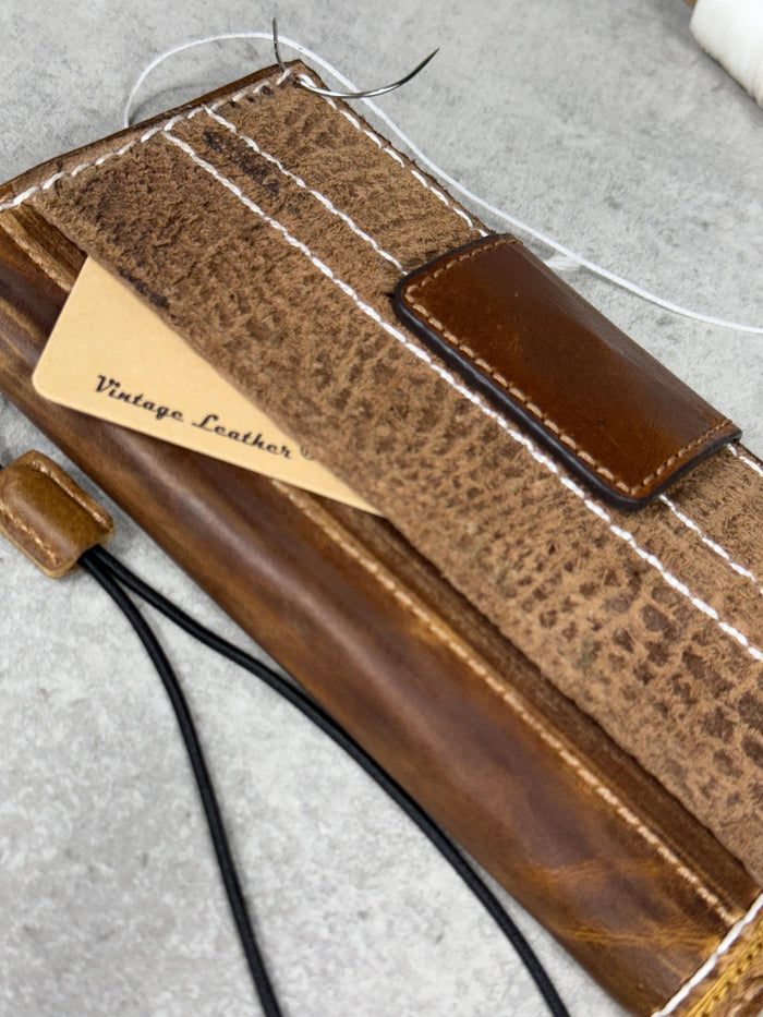 Handmade Leather Wallet Case for OnePlus: Wireless Charge, Card Slots