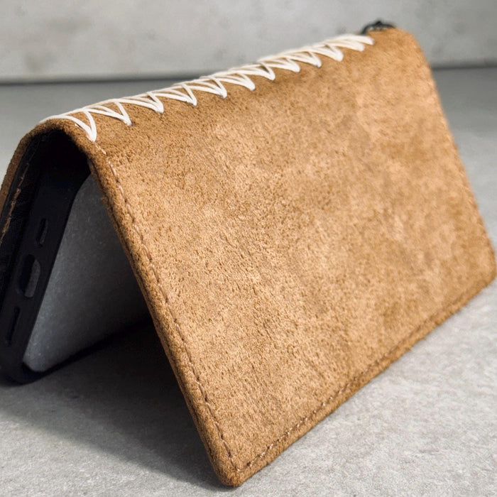 Handmade Leather Wallet Case for OnePlus: Wireless Charge, Card Slots