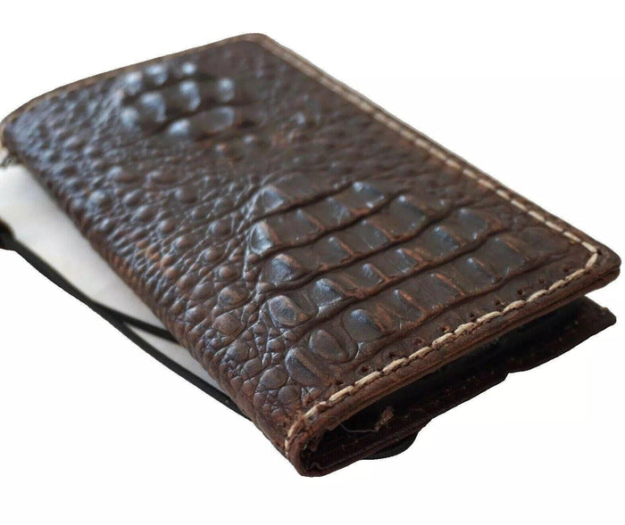 Handmade Leather Wallet Case for Oppo Find N3, Reno 12 Pro