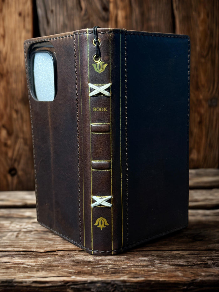 Handmade Leather Wallet Case for Oppo Find N/Reno/9 5G - Luxury Oiled Finish