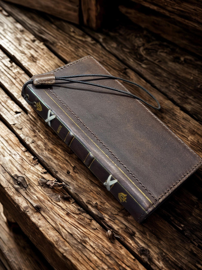 Handmade Leather Wallet Case for Oppo Find N/Reno/9 5G - Luxury Oiled Finish