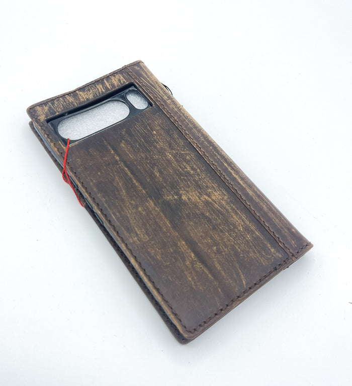 Handmade Leather Wallet Case for Oppo: Tree of Life Design