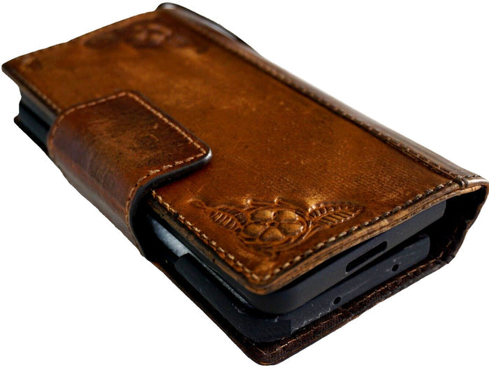 Handmade Leather Wallet Case for Vivo X Fold 3 Pro: Art Design
