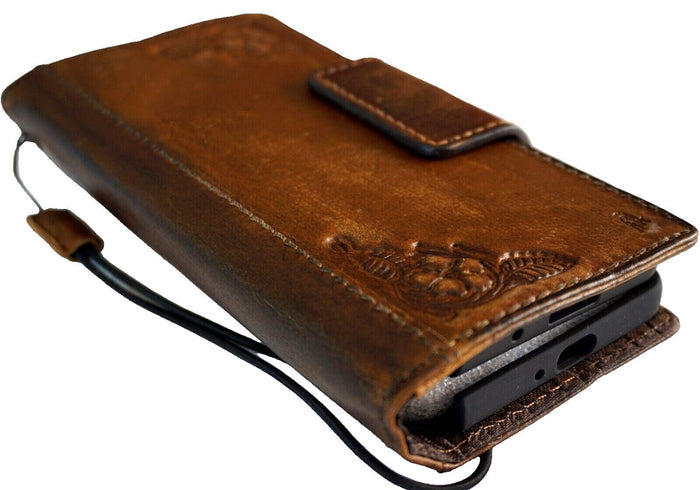 Handmade Leather Wallet Case for Vivo X Fold 3 Pro: Art Design