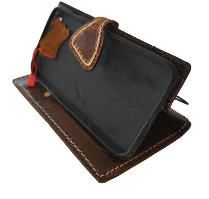 Handmade Leather Wallet Case for Vivo X Fold 3 Pro: Book Style Cover