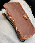 Handmade Leather Wallet Case: Galaxy S21 S22 S23 S24 S25 S26 Ultra, Card Slots