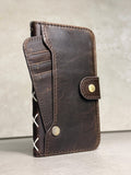 Handmade Leather Wallet Case: Galaxy S21 S22 S23 S24 S25 Ultra, Card Slots