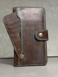 Handmade Leather Wallet Case: Galaxy S21 S22 S23 S24 S25 Ultra, Card Slots