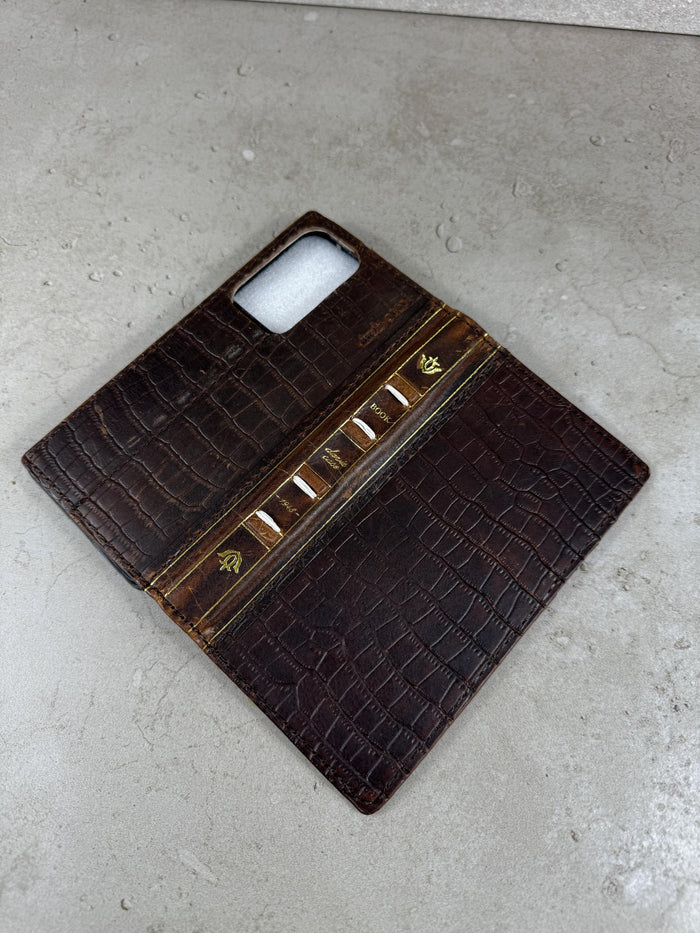 Handmade Leather Wallet Case: Galaxy S21 S22 S23 S24 S25 Ultra, Card Slots