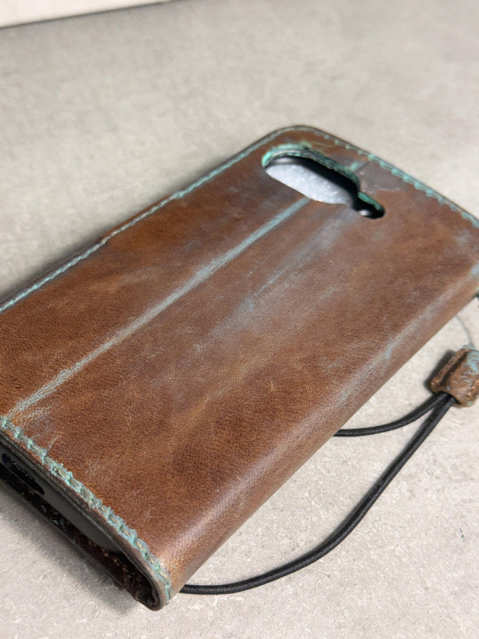 Handmade Leather Wallet Case: Galaxy S21 S22 S23 S24 S25 Ultra, Card Slots
