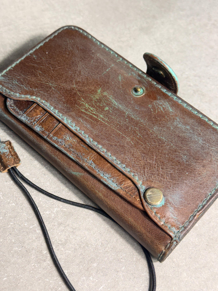 Handmade Leather Wallet Case: Galaxy S21 S22 S23 S24 S25 Ultra, Card Slots