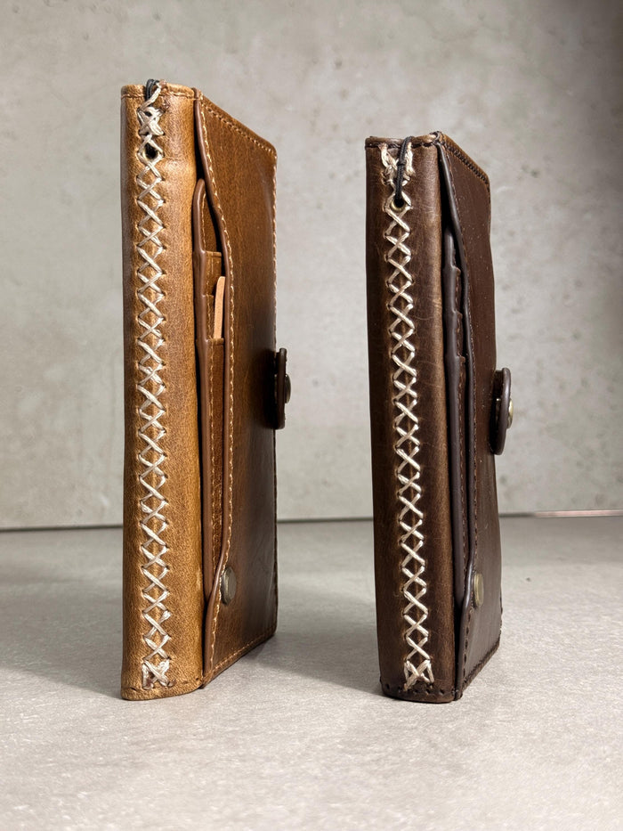 Handmade Leather Wallet Case: Galaxy S21 S22 S23 S24 S25 Ultra, Card Slots
