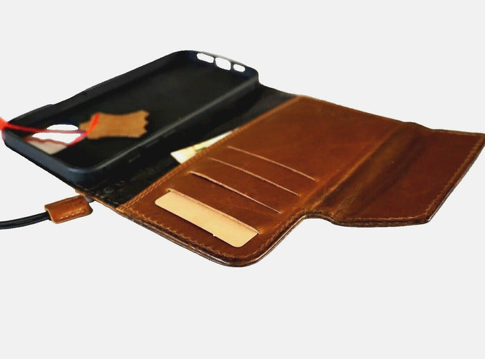 Handmade Leather Wallet Case: Galaxy S21 S22 S23 S24 Ultra, Note 10 20 Ultra