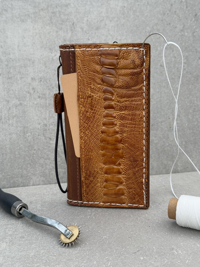 Handmade Leather Wallet Case: Luxury Wireless Phone Cover