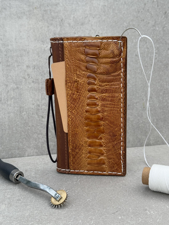 Handmade Leather Wallet Case: Luxury Wireless Phone Cover