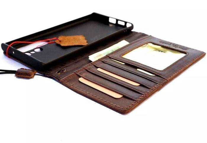 Handmade Leather Wallet Case: Oppo Find N3, Reno 12 Pro, Tree Design
