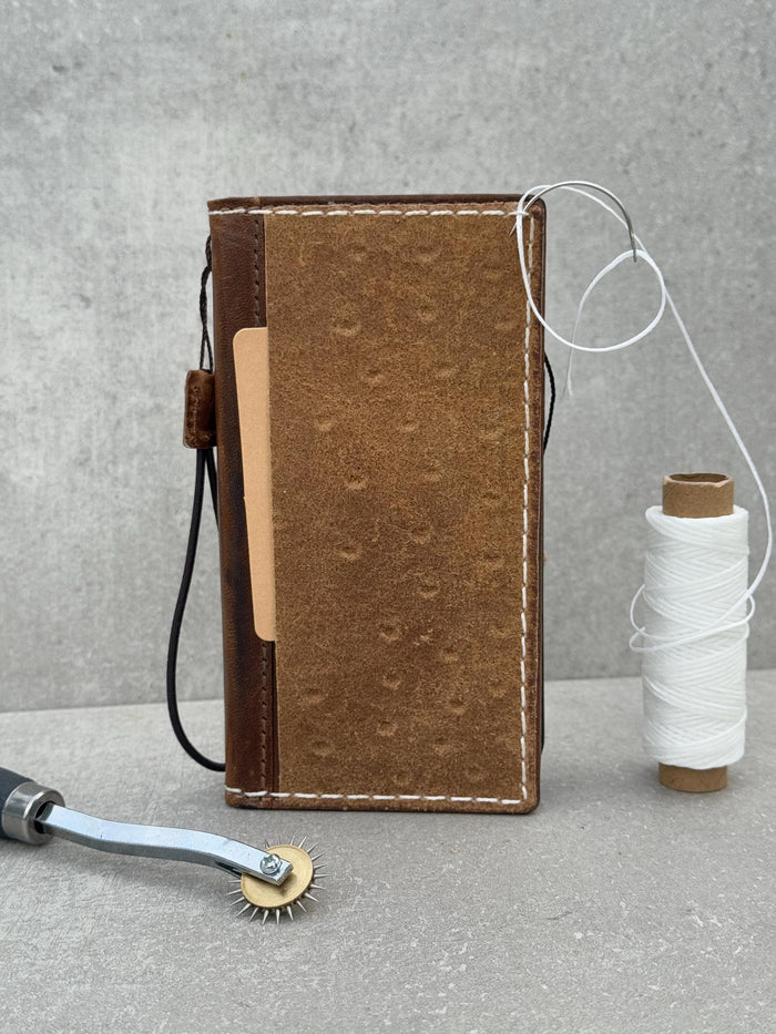 Handmade Leather Wallet Case: Samsung Galaxy Book Design