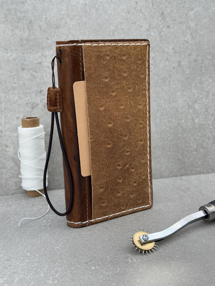 Handmade Leather Wallet Case: Samsung Galaxy Book Design