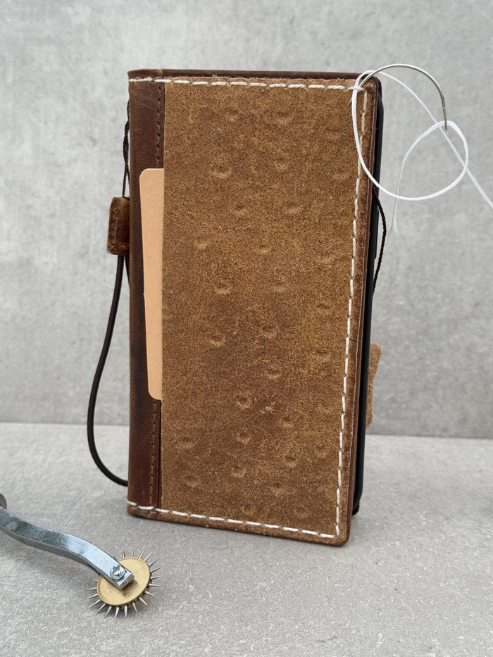 Handmade Leather Wallet Case: Samsung Galaxy Book Design