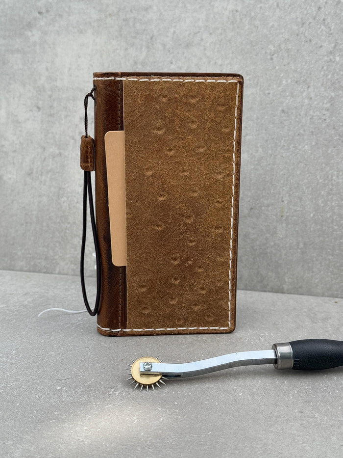 Handmade Leather Wallet Case: Samsung Galaxy Book Design