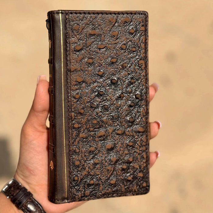Handmade Leather Wallet Case: Samsung Galaxy, Card Slots, Book Design