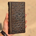 Handmade Leather Wallet Case: Samsung Galaxy, Card Slots, Book Design