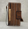 Handmade Leather Wallet Case: Samsung Galaxy, Card Slots, Book Design