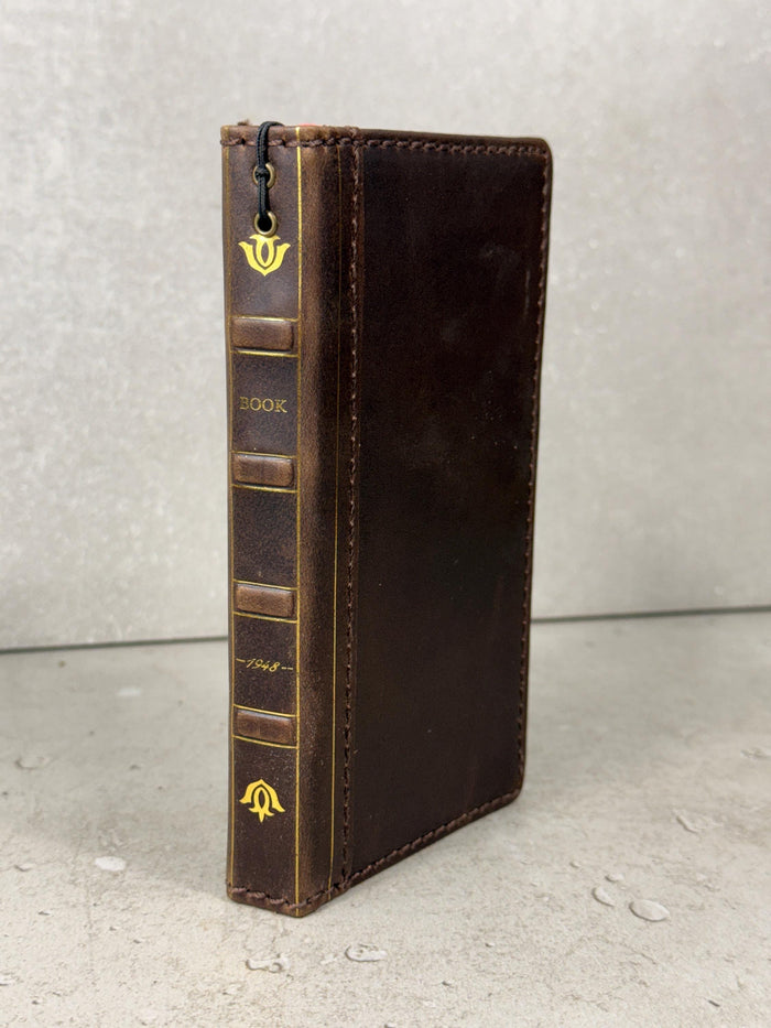 Handmade Leather Wallet Case: Samsung Galaxy, Card Slots, Book Design
