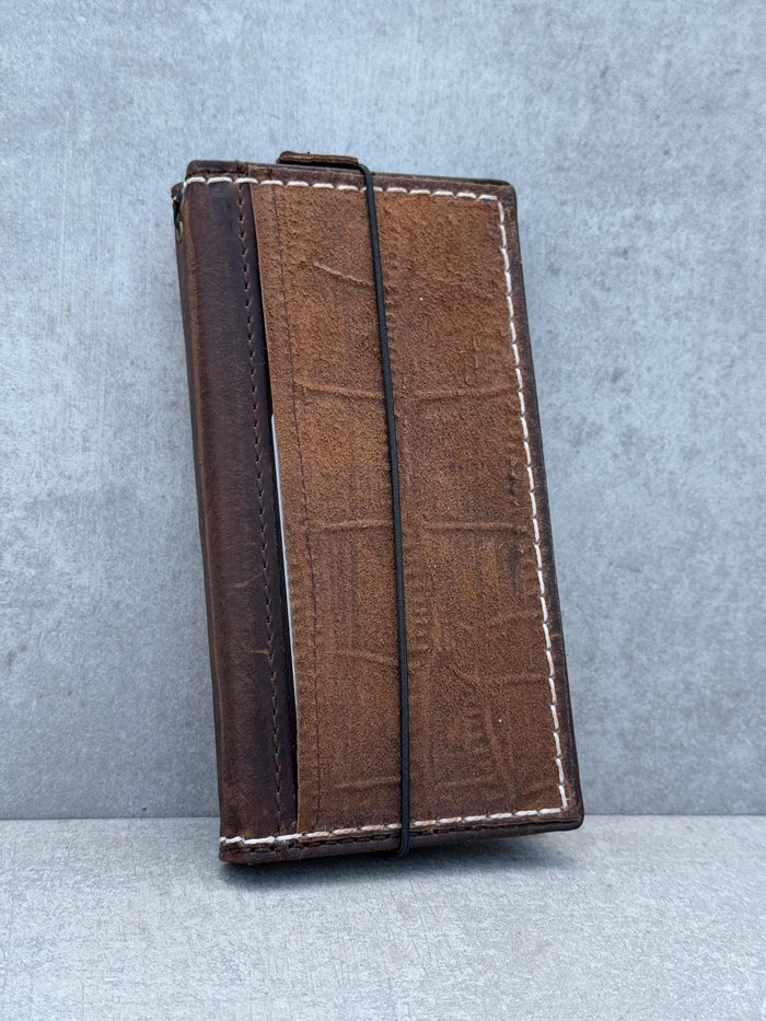 Handmade Leather Wallet Case: Samsung Galaxy, Card Slots, Book Design