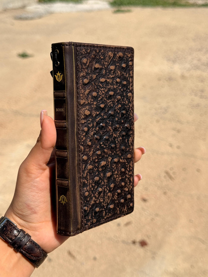 Handmade Leather Wallet Case: Samsung Galaxy, Card Slots, Book Design