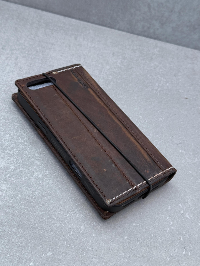 Handmade Leather Wallet Case: Samsung Galaxy, Card Slots, Book Design