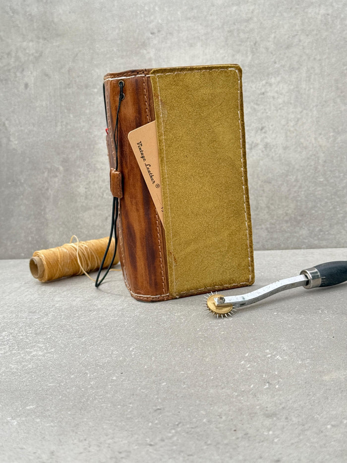 Handmade Leather Wallet Case: Samsung Galaxy, Card Slots, Book Design