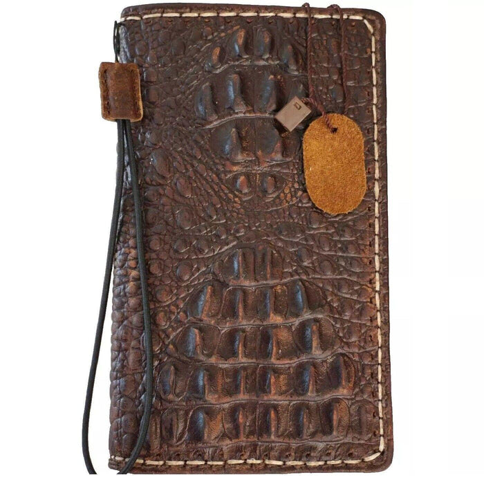 Handmade Leather Wallet Case: Samsung Galaxy, Card Slots & Wireless Charge