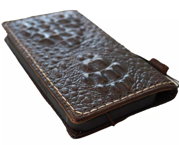 Handmade Leather Wallet Case: Samsung Galaxy, Card Slots & Wireless Charge