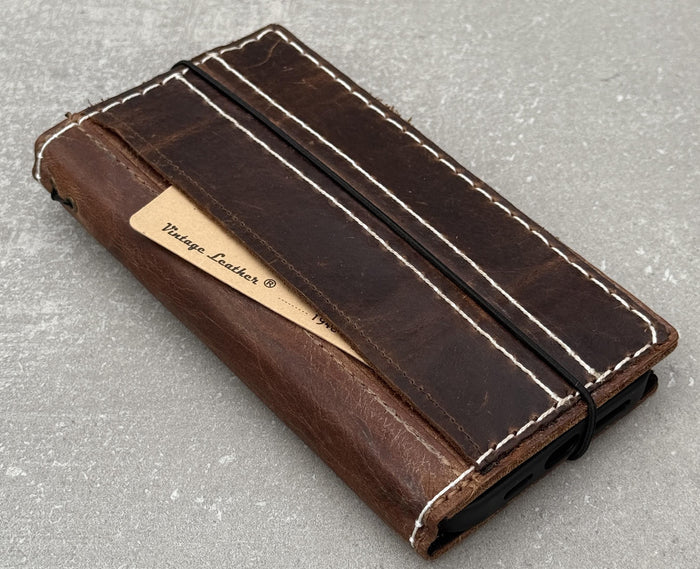 Handmade Leather Wallet Case: Samsung Galaxy, Card Slots
