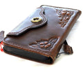 Handmade Leather Wallet Phone Case: Floral Tooled Design