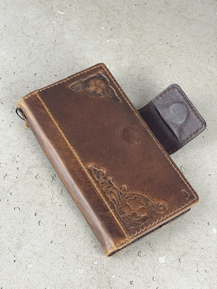 Handmade Leather Wallet Phone Case for Vivo X Fold 3 Pro