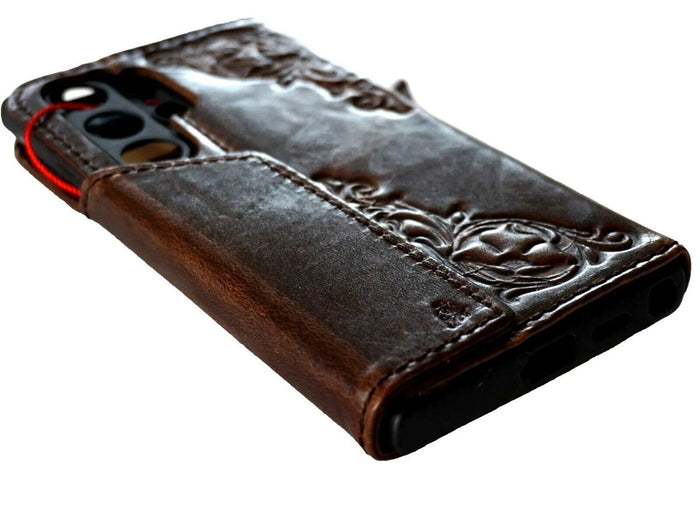Handmade Leather Wallet Phone Case: Galaxy S21 S22 S23 S24, Note 10 20, A53