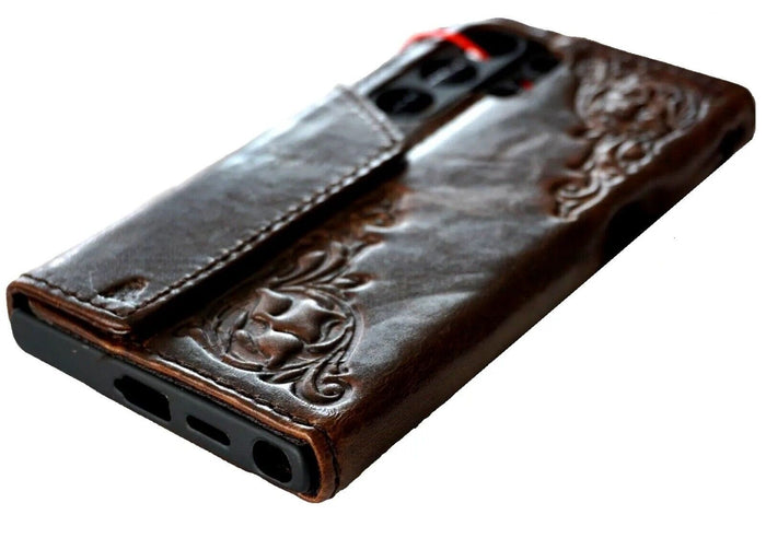 Handmade Leather Wallet Phone Case: Galaxy S21 S22 S23 S24, Note 10 20, A53