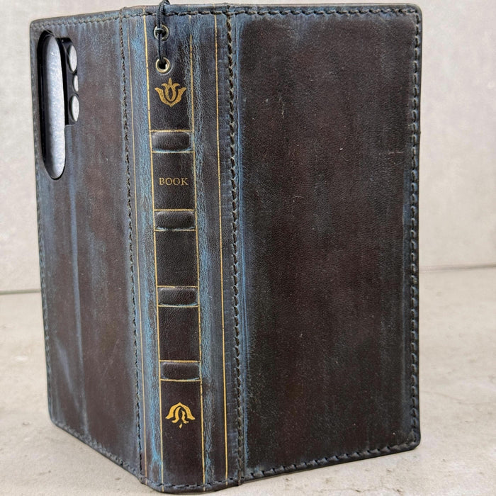 Handmade Leather Wallet Phone Case: Galaxy S26 S25 S24
