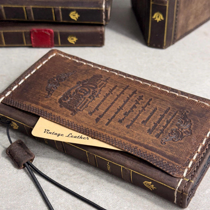 Handmade Leather Wallet Phone Case: Galaxy S26 S25 S24