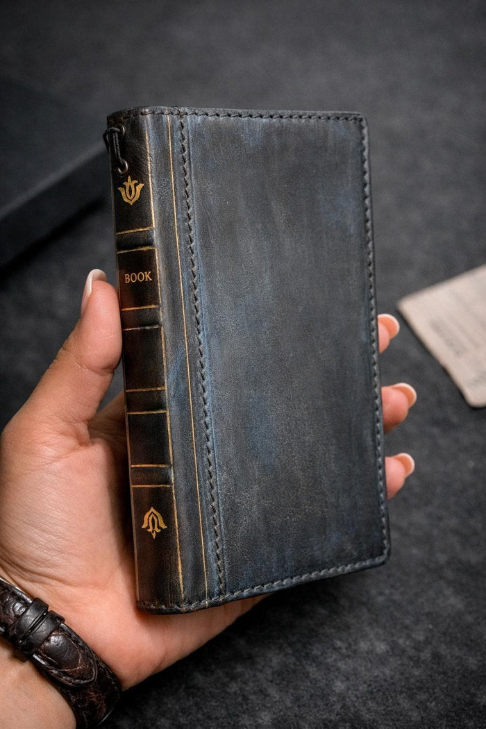 Handmade Leather Wallet Phone Case: Galaxy S26 S25 S24