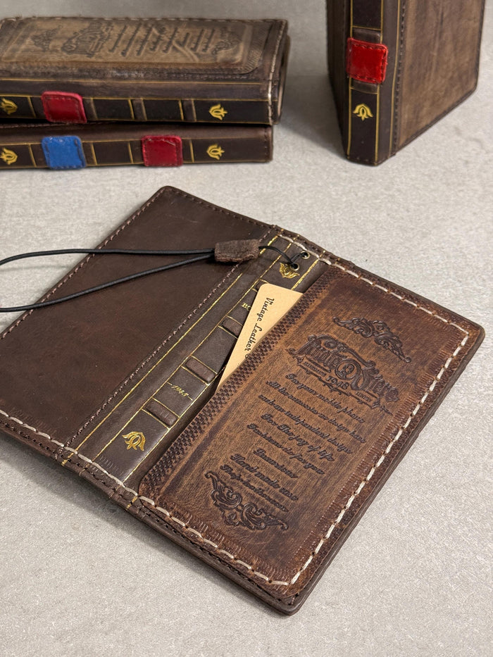 Handmade Leather Wallet Phone Case: Galaxy S26 S25 S24
