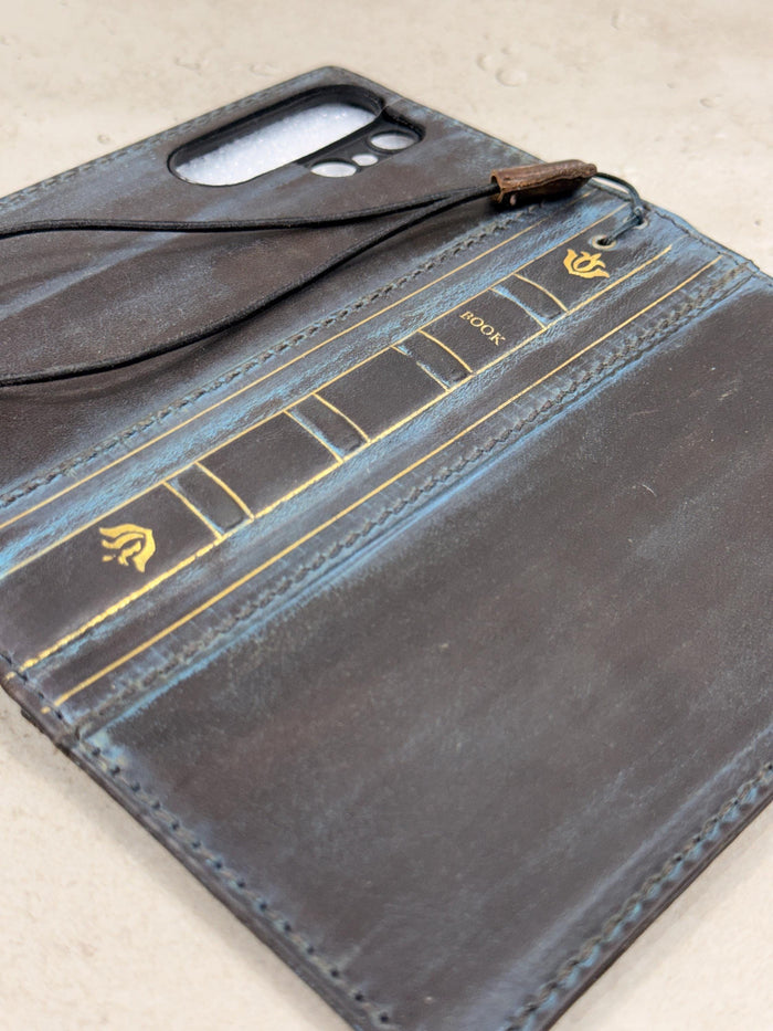 Handmade Leather Wallet Phone Case: Galaxy S26 S25 S24