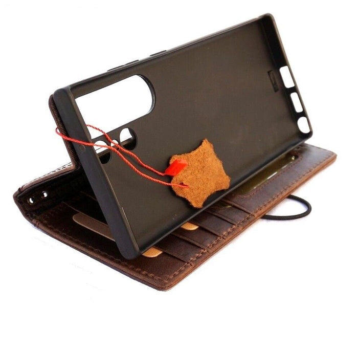 Handmade Leather Wallet Phone Case: Jesus Cross Design