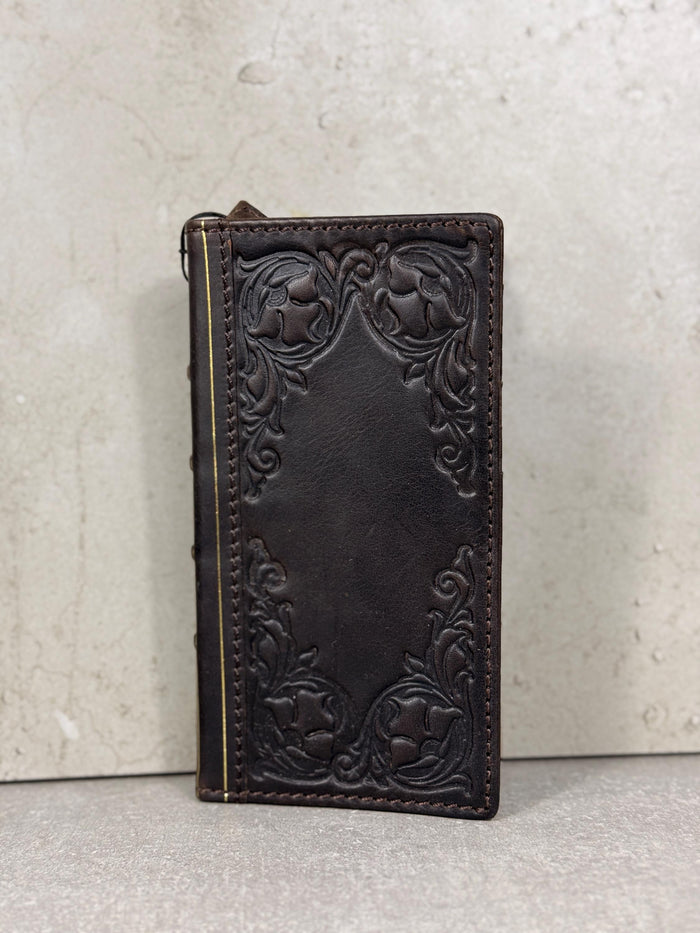 Handmade Leather Wallet Phone Case: Royal Book Design