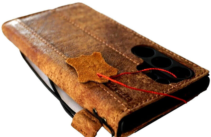 Handmade Leather Wallet Phone Case: Samsung Galaxy, Card Slots