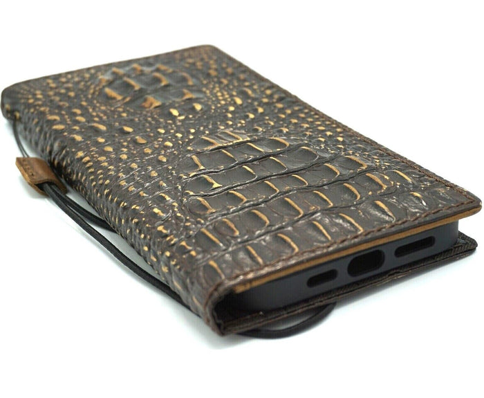 Handmade Leather Wallet Phone Case: Samsung Galaxy, Card Slots